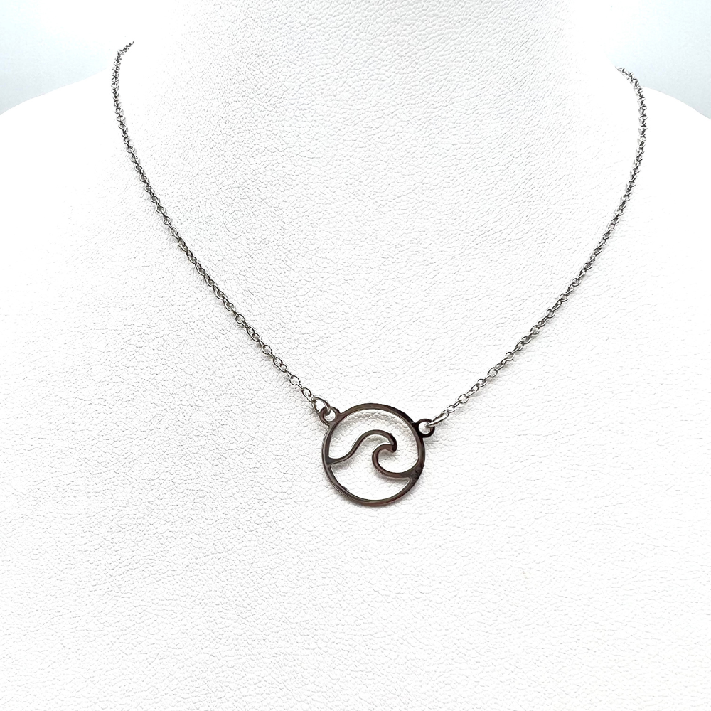 collana in argento silver con onda wave