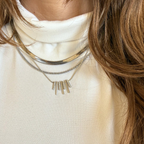Collana Multibarrette in Acciaio Silver