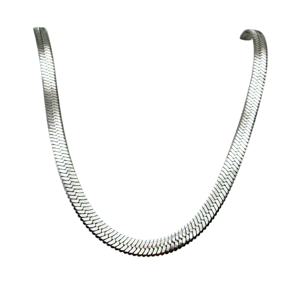 Collana Maxi Snake in Acciaio Silver