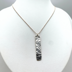 Collana Targhetta Martellata in Argento Silver