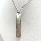 Collana Targhetta Martellata in Argento Silver