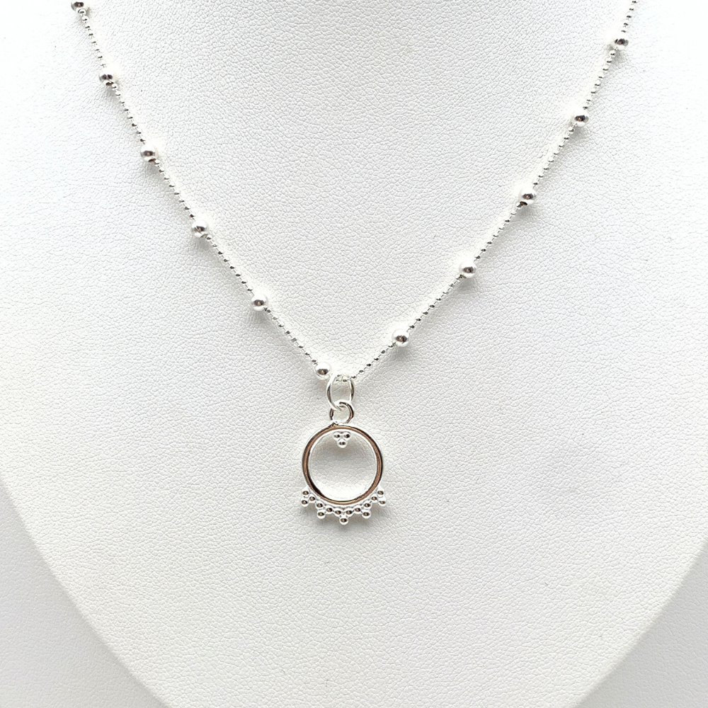 Collana Corona Bubble in Argento Silver