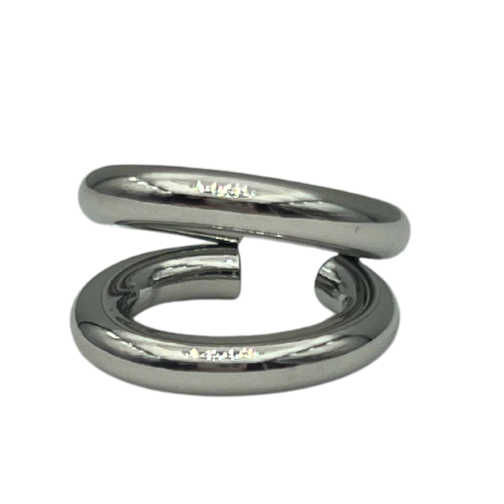 Ear Cuff Due File in Acciaio Silver