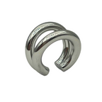 Ear Cuff Due File in Acciaio Silver