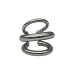 Ear Cuff Tre File in Acciaio Silver