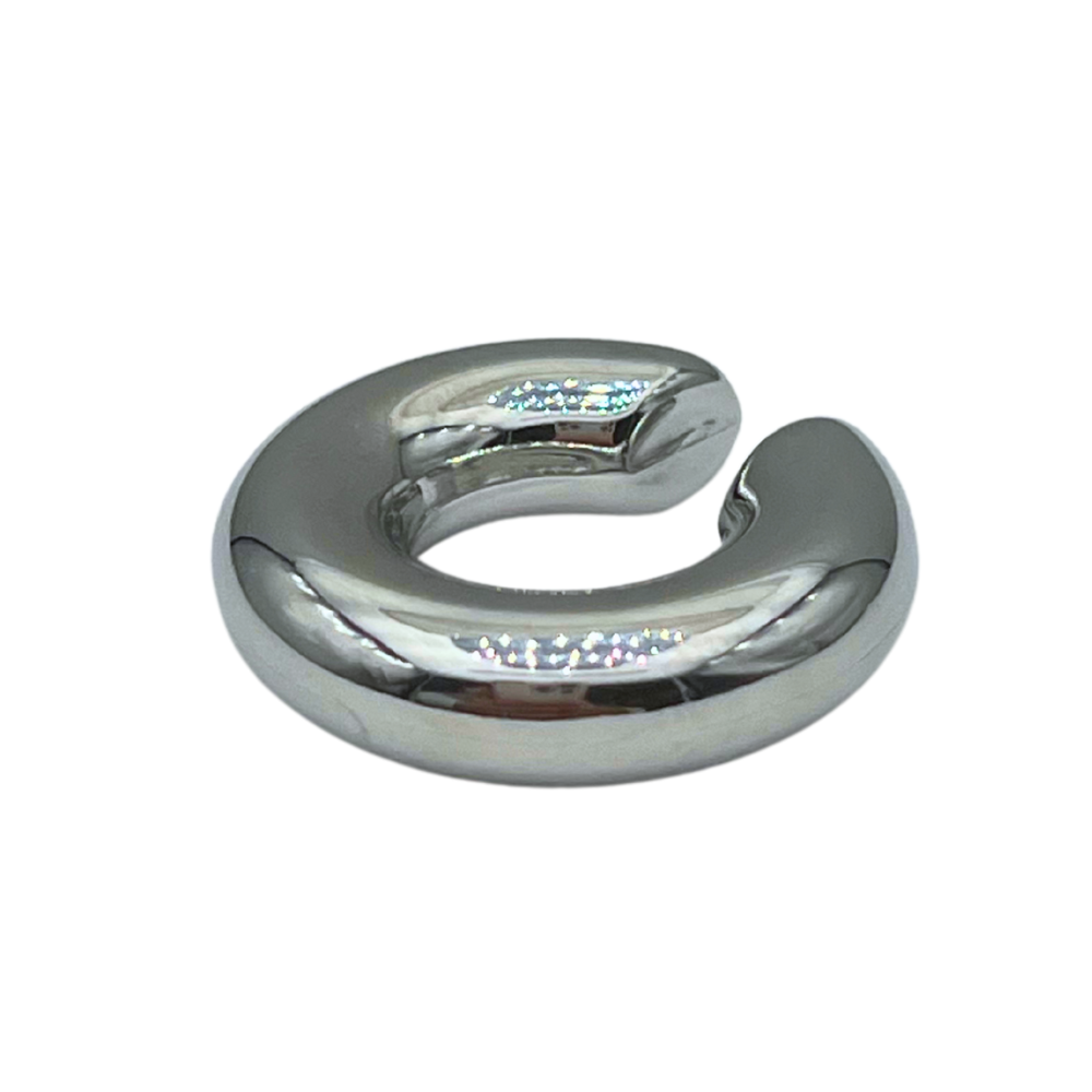 Ear Cuff Chunky Big in Acciaio Silver