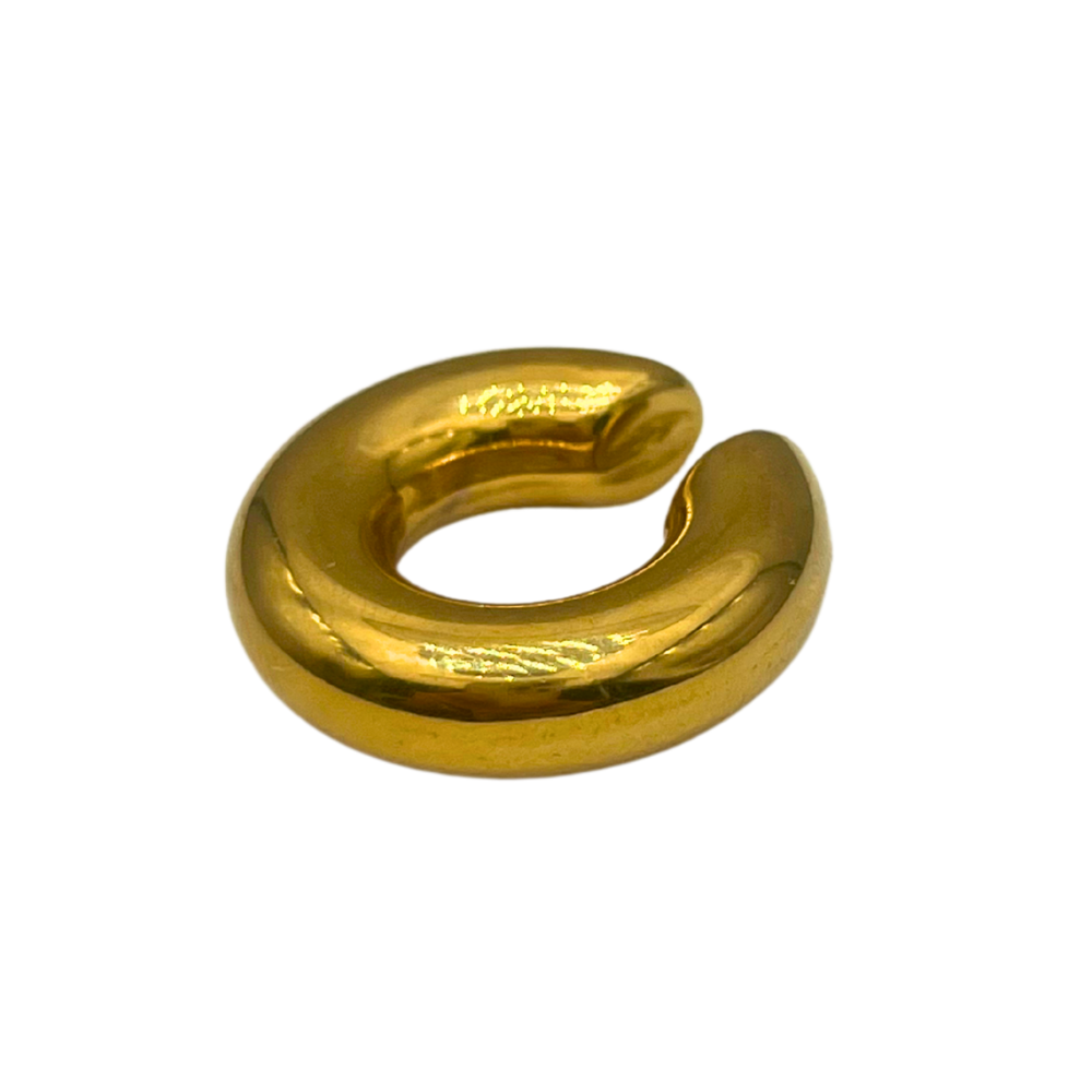 Ear Cuff Chunky Big in Acciaio Gold