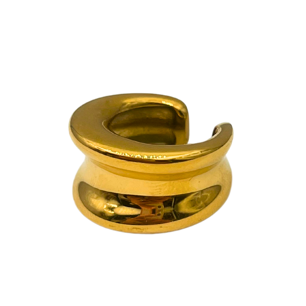 Ear Cuff Plump in Acciaio Gold