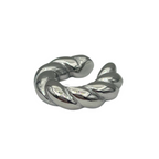Ear Cuff Croissant in Acciaio Silver