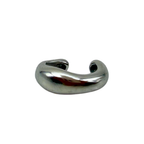 Ear Cuff a Onda Bombato in Acciaio Silver