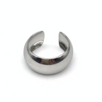 Ear Cuff Bombato in Acciaio Silver