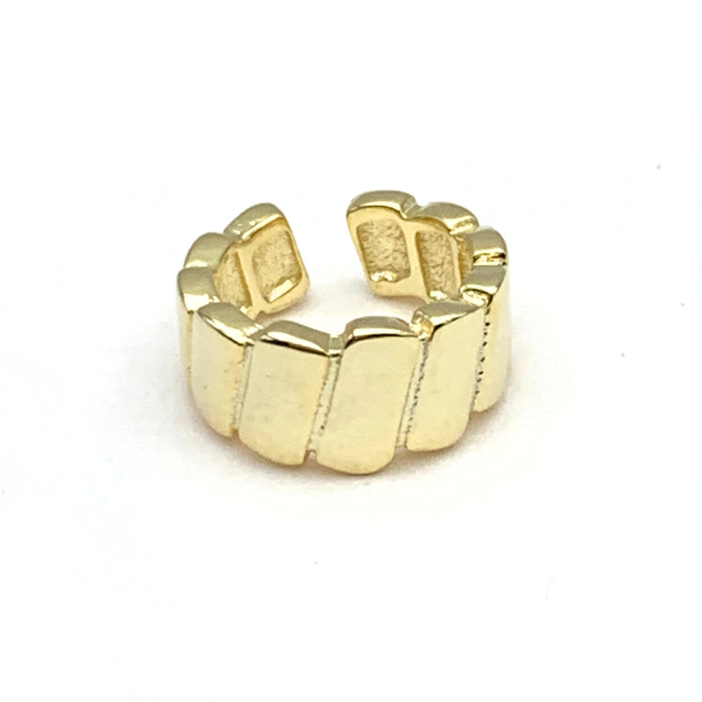 Ear Cuff Baguette a Scala in Argento Gold