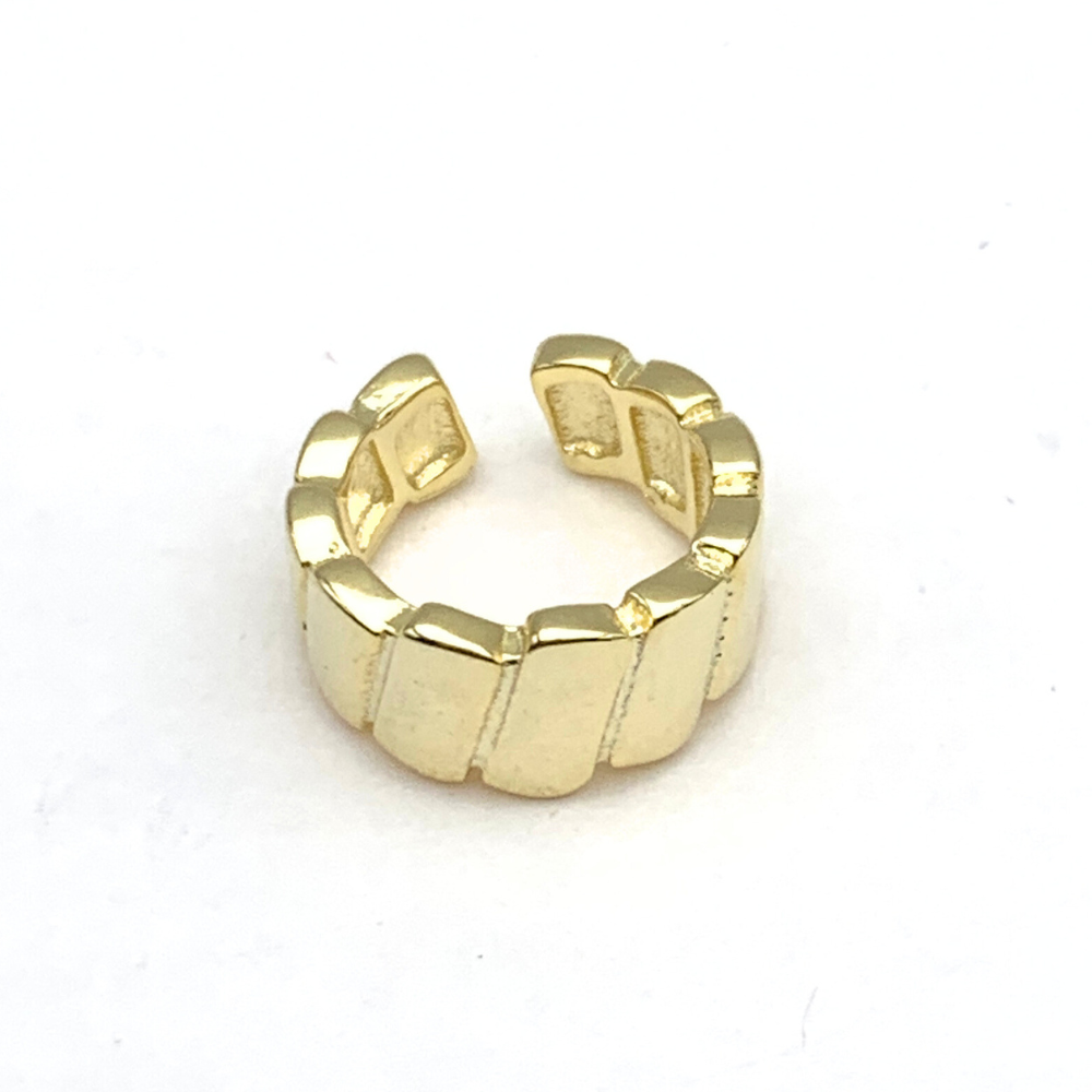 Ear Cuff Baguette a Scala in Argento Gold