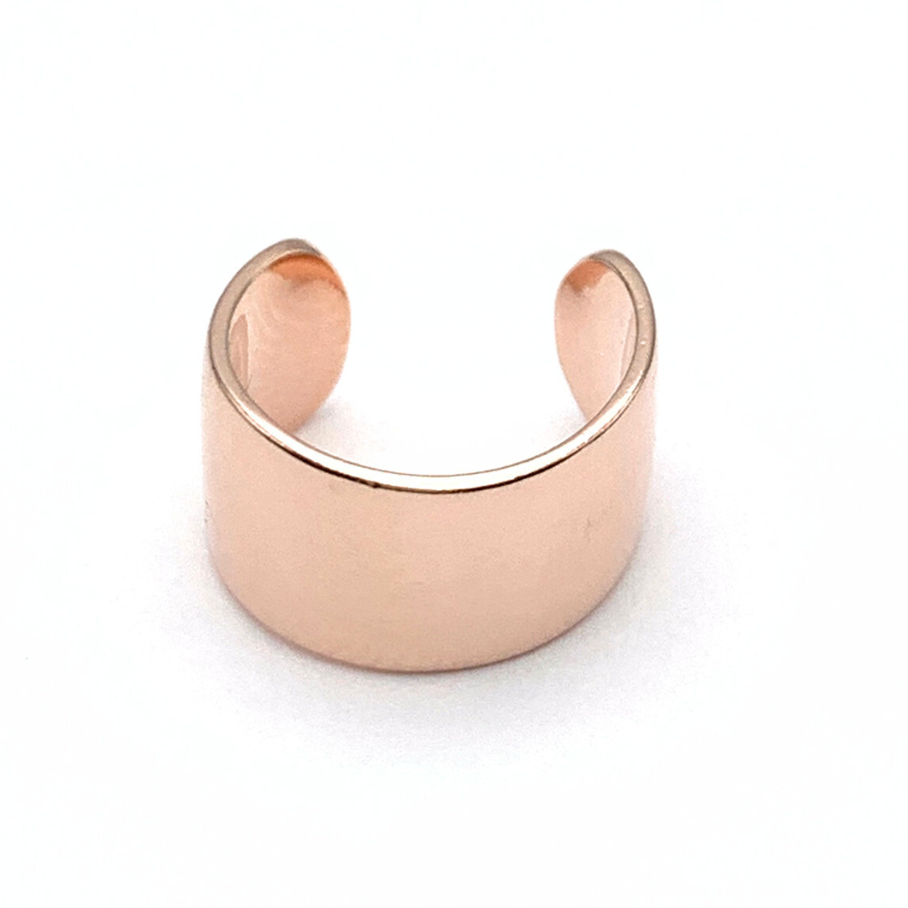 Ear Cuff Fascia Larga in Argento Rosè