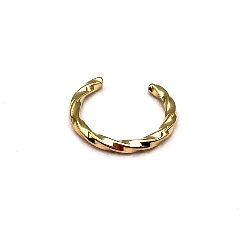 Ear Cuff Intrecciato Mini in Acciaio Gold