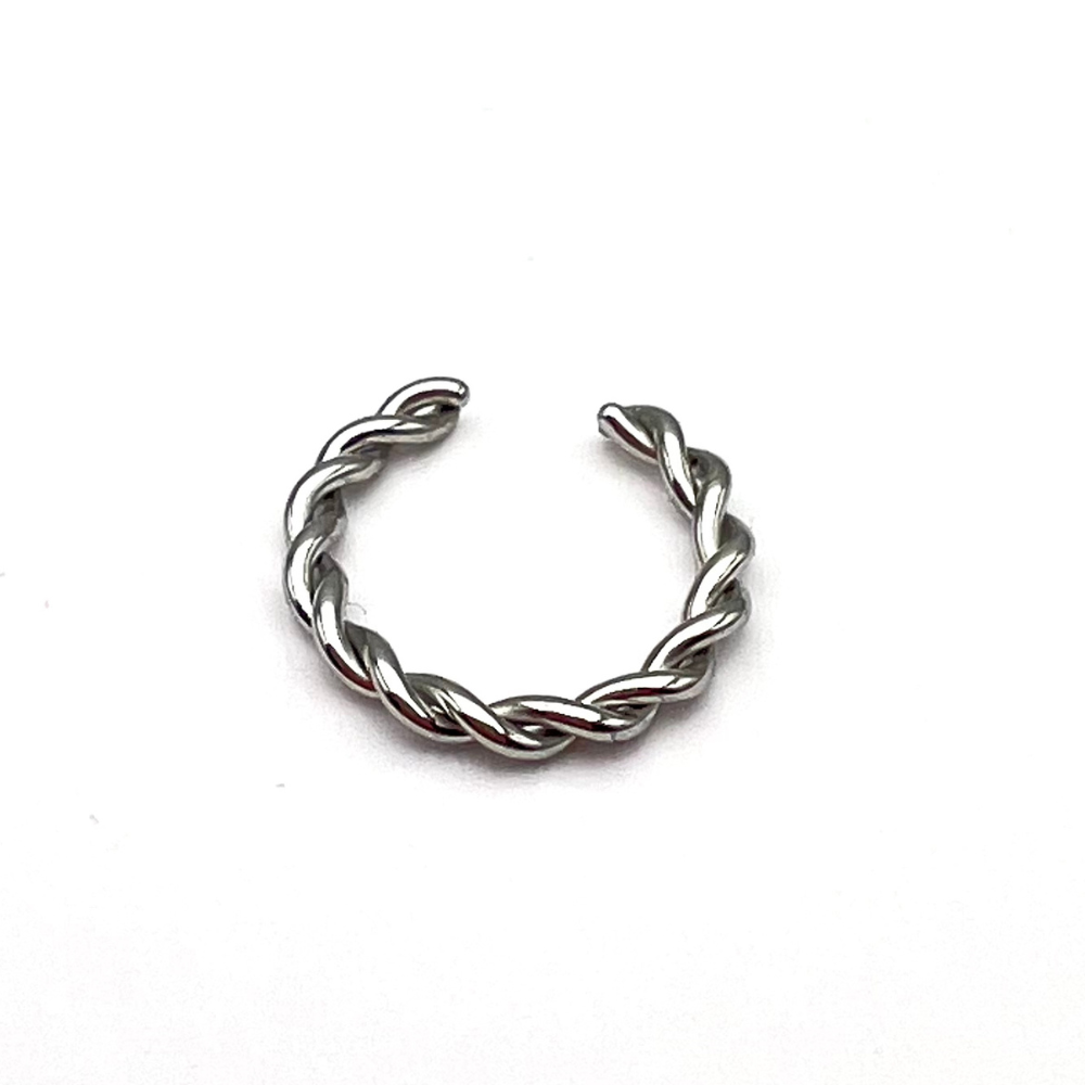 Ear Cuff Torchon Mini in Acciaio Silver
