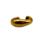 Ear Cuff a Onda Bombato in Acciaio Gold
