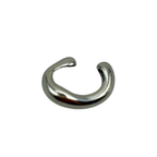 Ear Cuff a Onda Bombato in Acciaio Silver