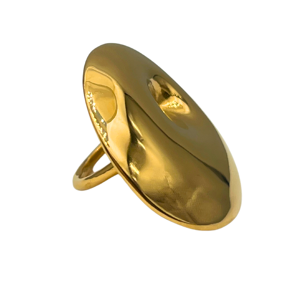 Essential Ring in Acciaio Gold