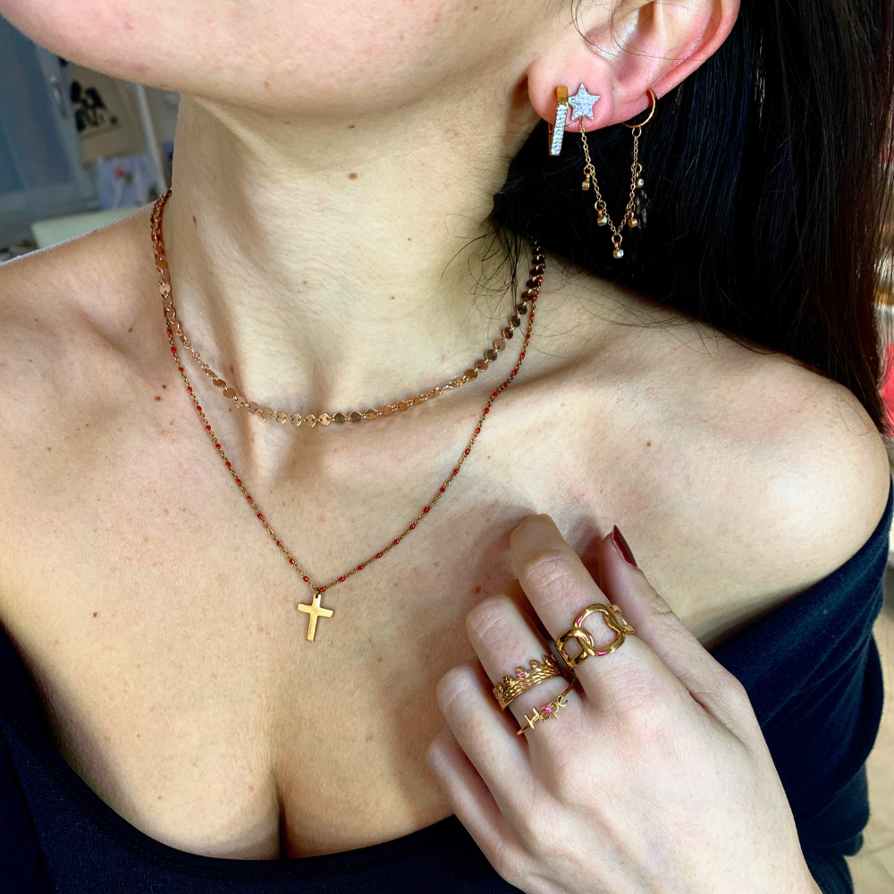 Full Moon Choker in Rosè