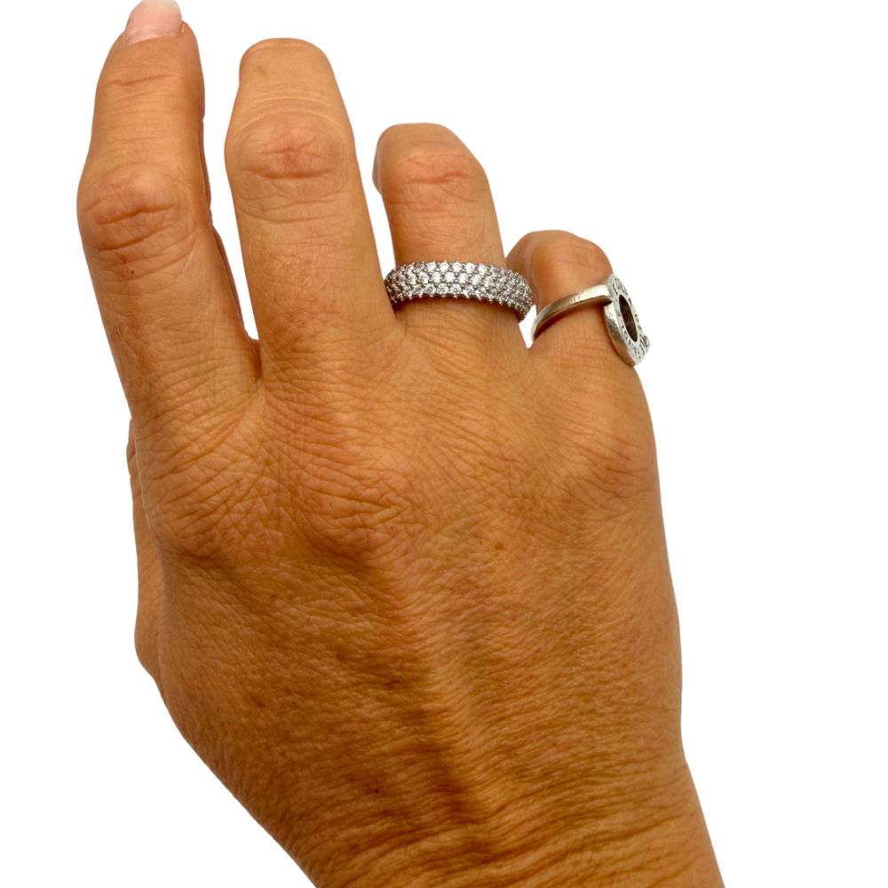 Anello Fedona Pavè Zirconia in Argento 925 Silver