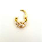 hoop gold con micro zirconi ovali in argento placcato oro