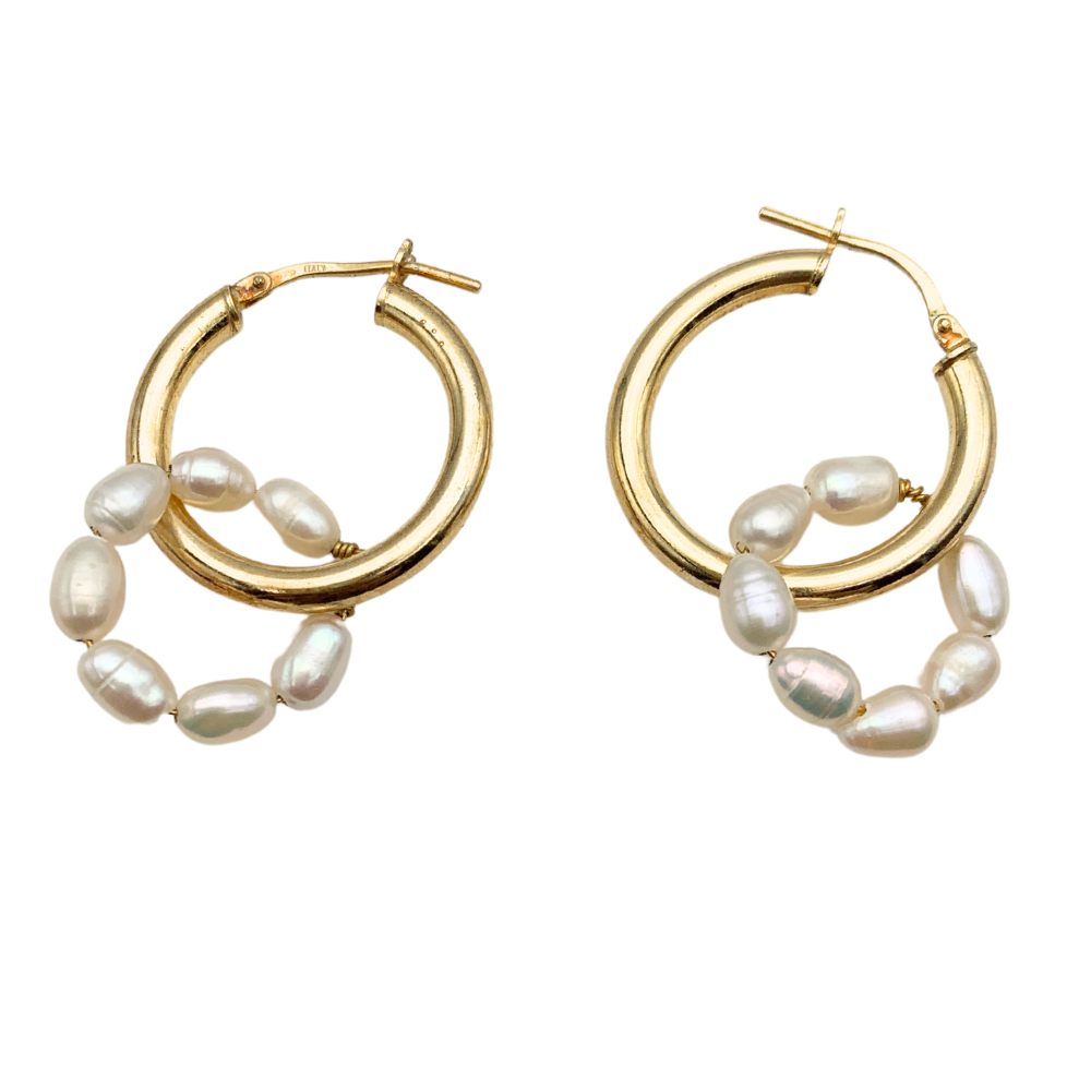 Hoops Chiara in Argento Gold