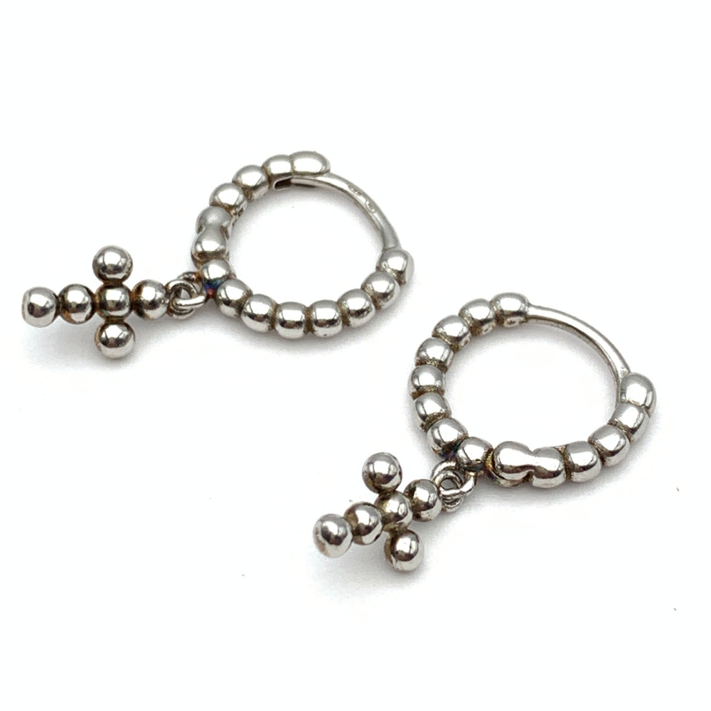 Hoops Croce Bubble in Argento Silver