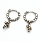 Hoops Croce Bubble in Argento Silver