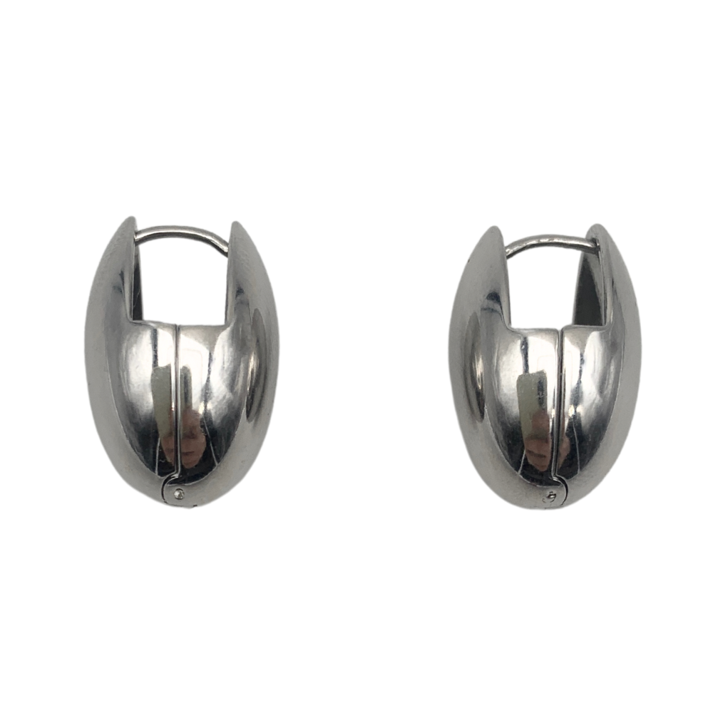 Hoops Eggs in Acciaio Silver