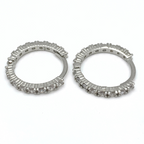 orecchini in argento 925 silver con zirconi bianchi
