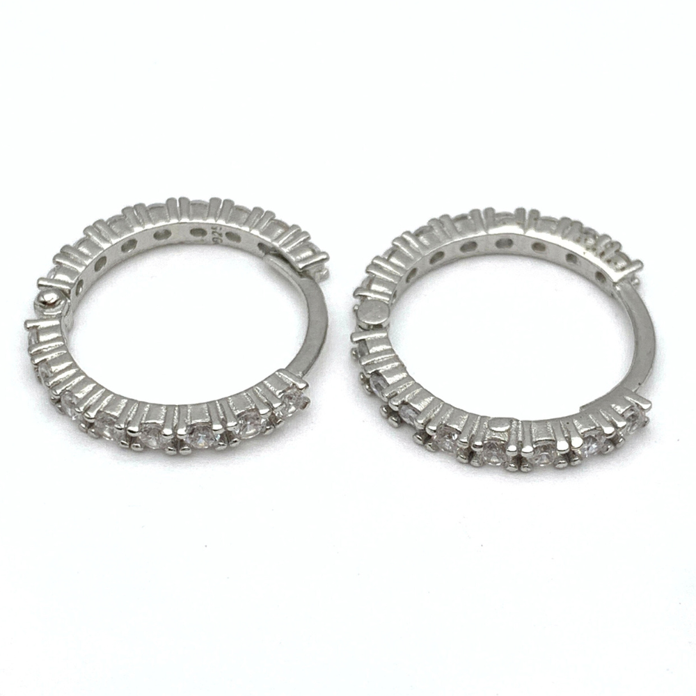 orecchini in argento 925 silver con zirconi bianchi