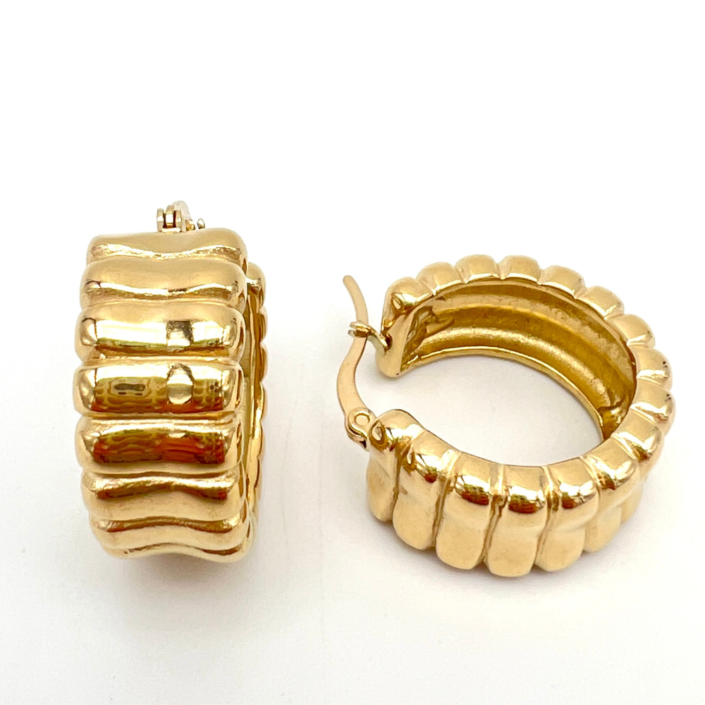 hoops bombati gold con baguette