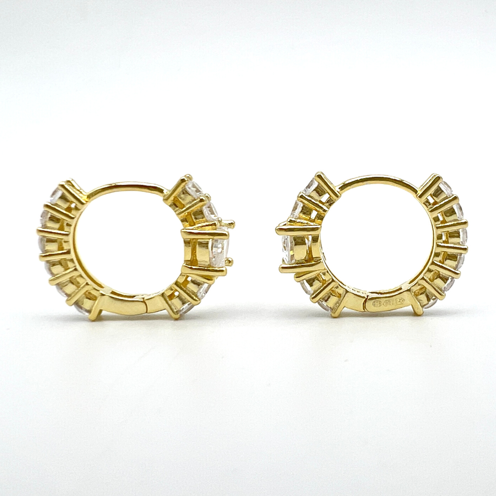 hoops gold zirconi bianchi