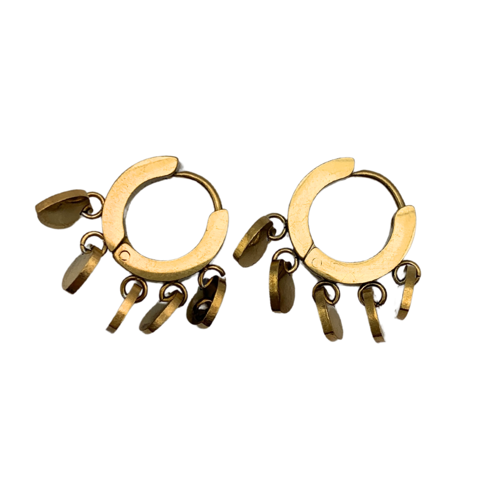 Hoops Hearts in Acciaio Gold