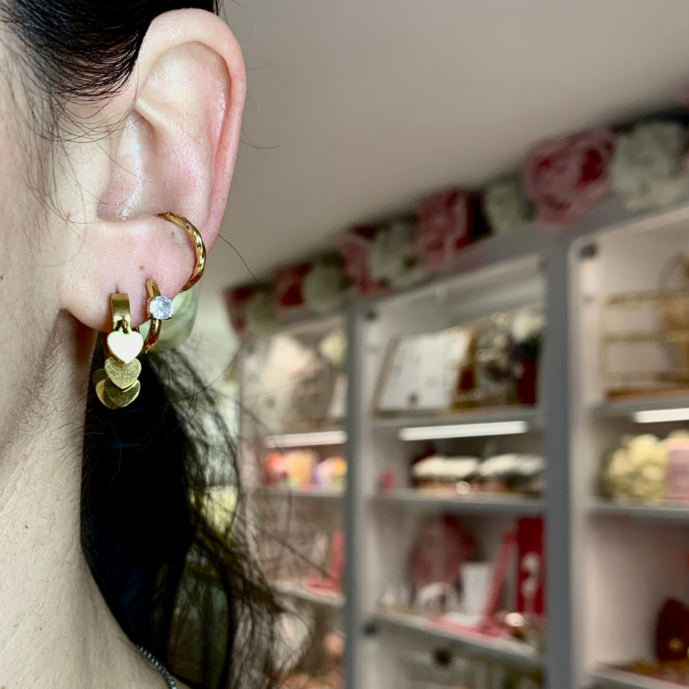 Ear Cuff Intrecciato Mini in Acciaio Gold