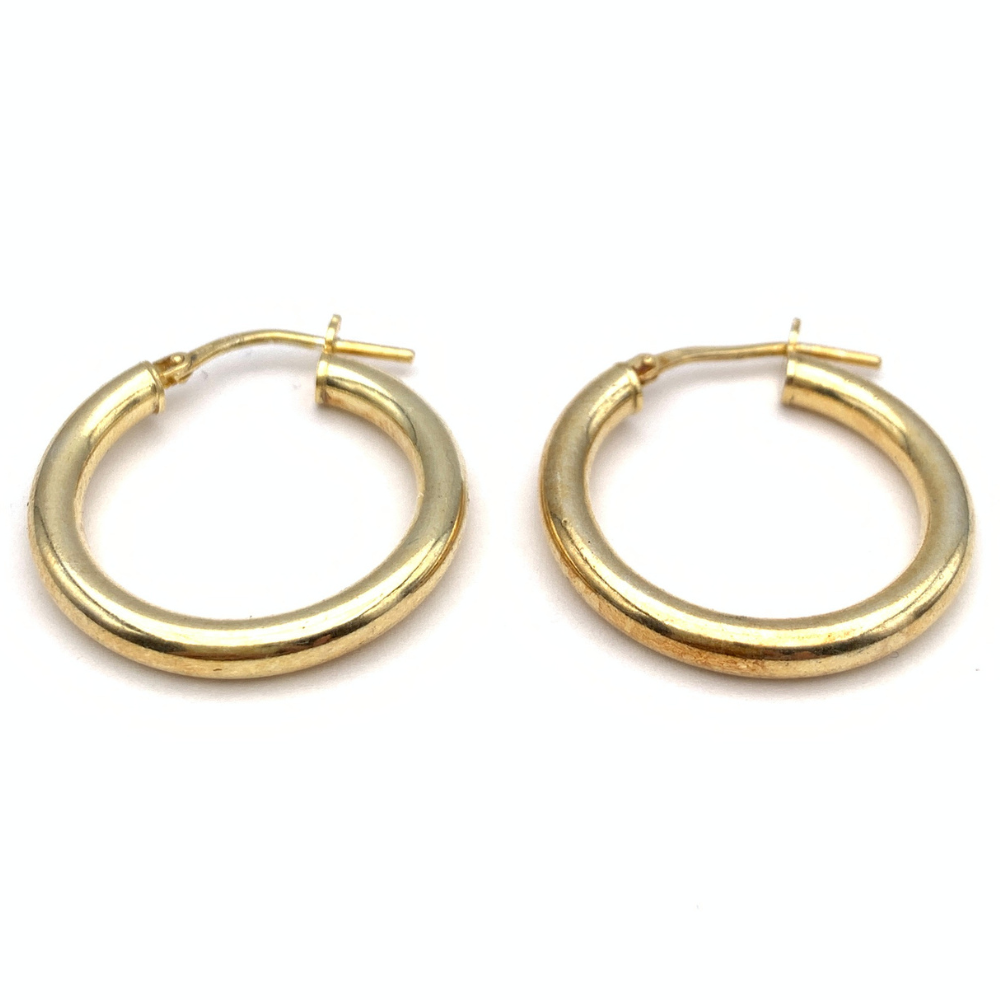 Hoops Lisci Minimal in Argento Gold