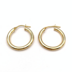 Hoops Lisci Minimal in Argento Gold