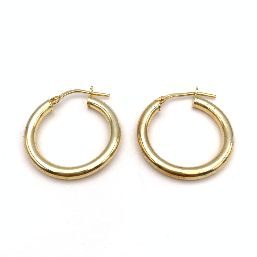 Hoops Lisci Minimal in Argento Gold