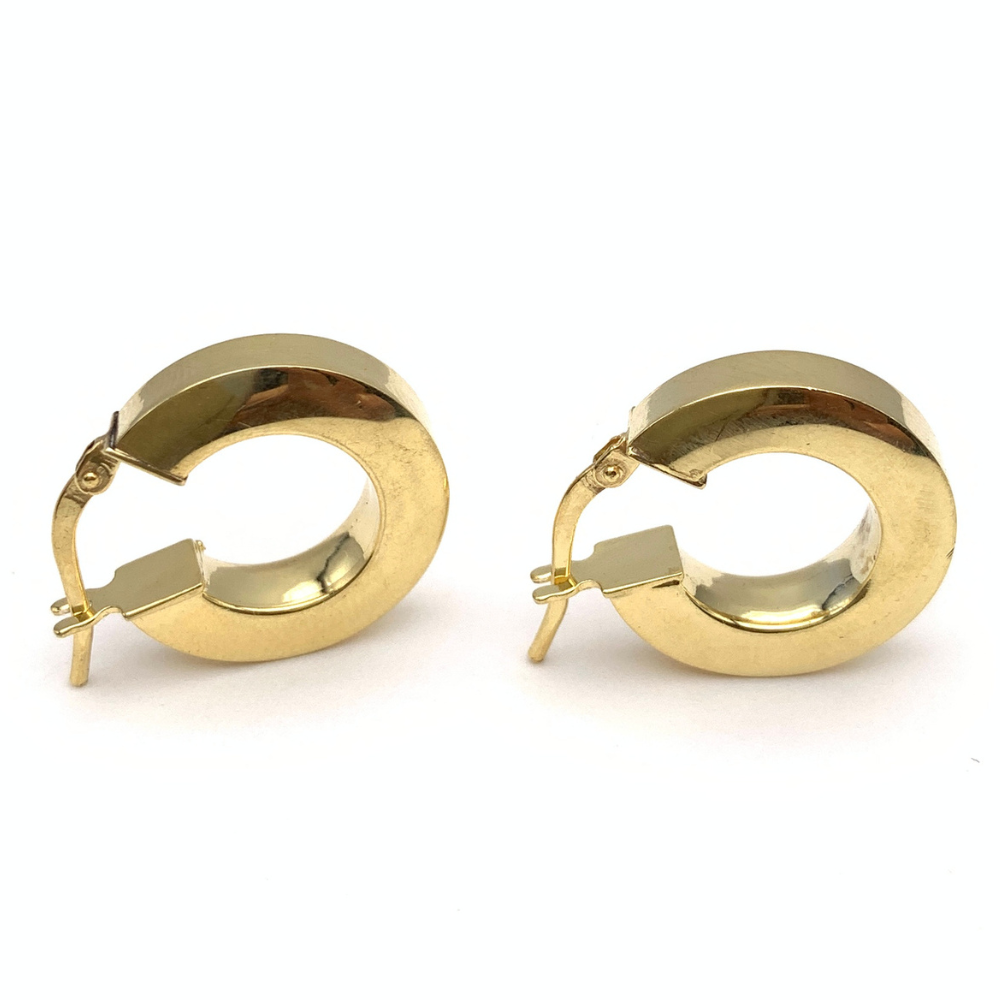 Hoops Minimal in Argento Gold