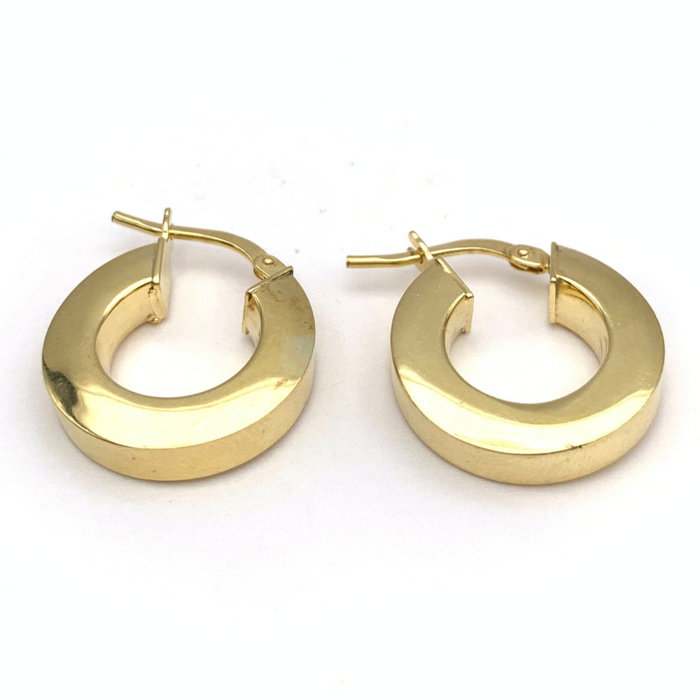 Hoops Minimal in Argento Gold