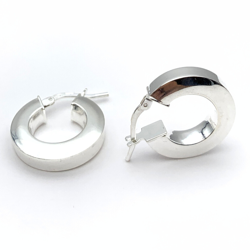 Hoops Minimal in Argento Silver
