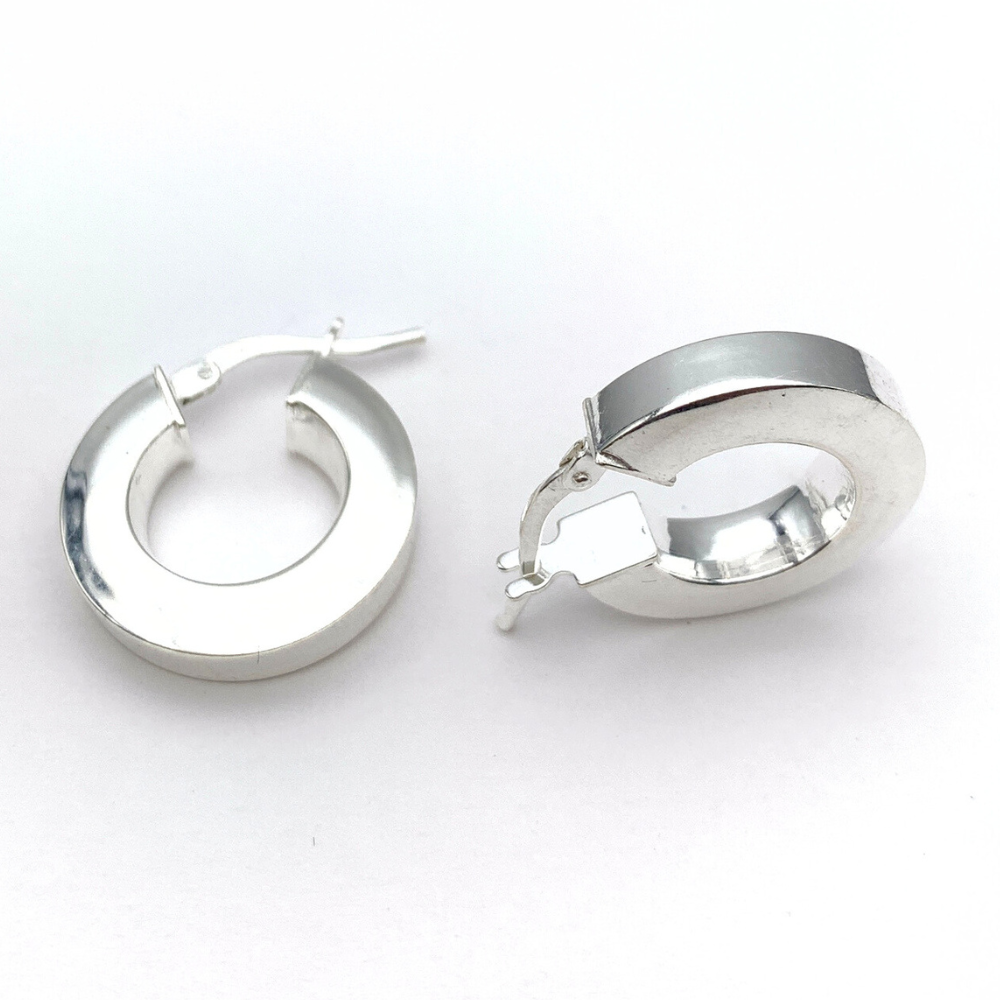 Hoops Minimal in Argento Silver