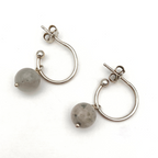 Hoops Pietra Grigia in Argento Silver