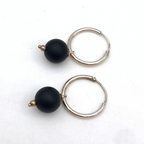 Hoops Pietra Nera in Argento Silver