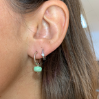 Hoops Pietra Verde in Argento Silver