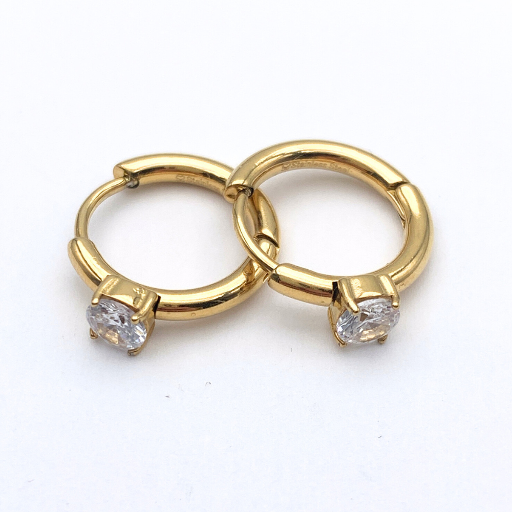 Hoops Punto Luce in Acciaio Gold