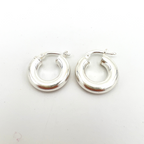 Orecchini Hoops in Argento Silver Lisci Bombati Mini