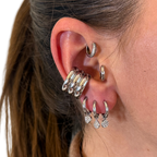 Ear Cuff Triple Wave in Acciaio Silver