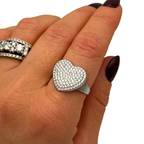 Anello Love con Strass in Acciaio Silver